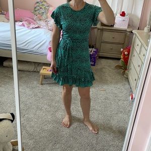 Michael Kors beautiful teal leopard dress